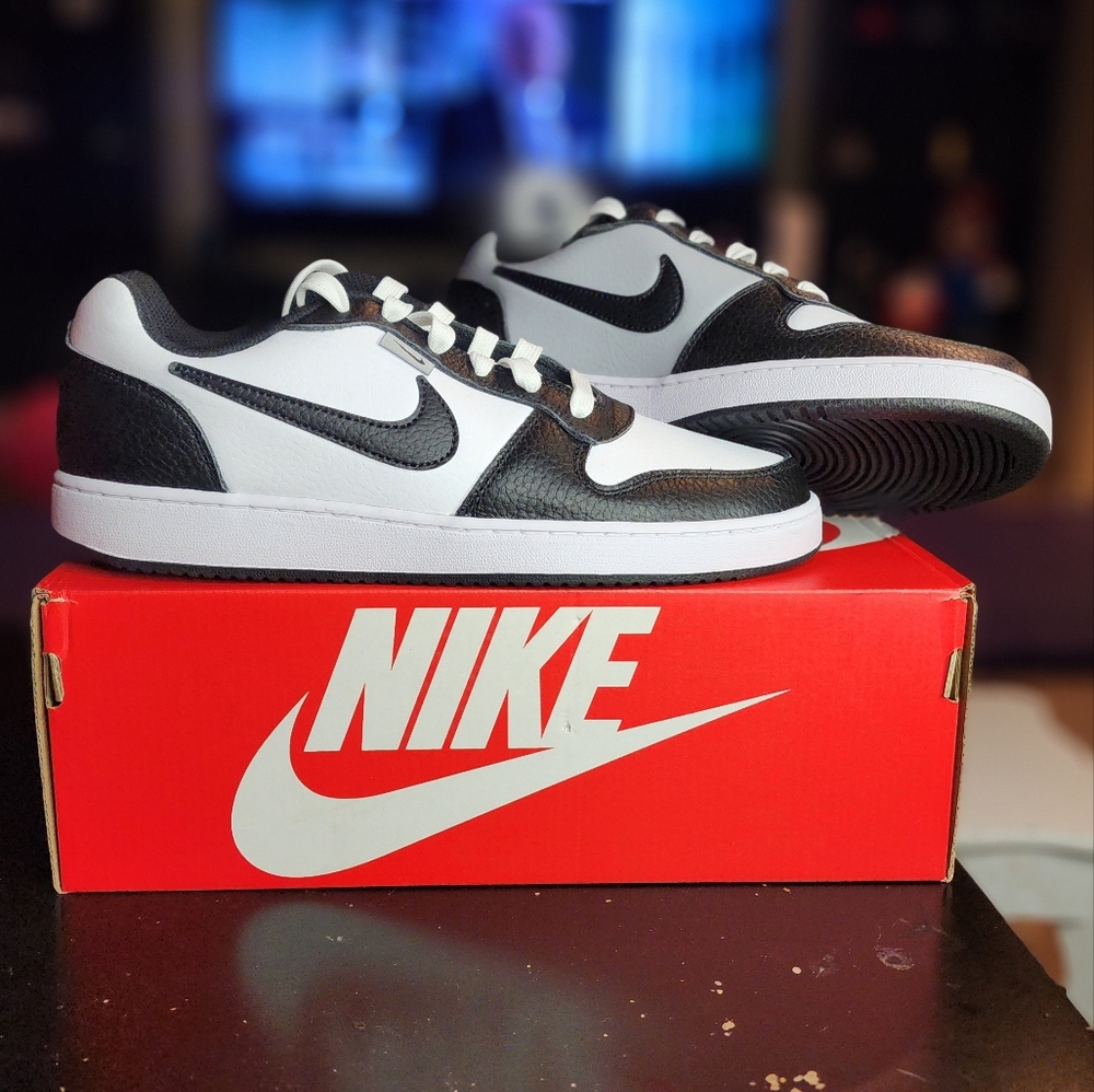 Nike Ebernon Low Prm White Black Wolf Grey (Brand New)